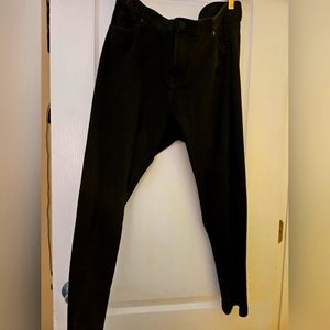 Black super stretch denim by Diane Gilman.